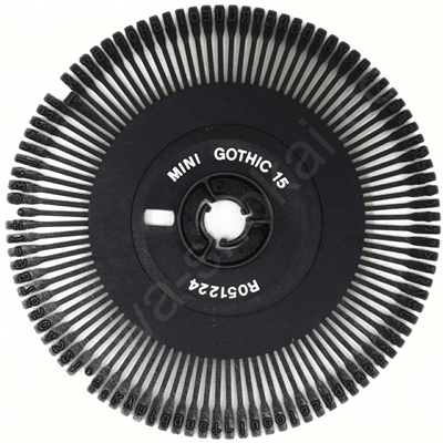 NAKAJIMA、olivettiなどの電子式タイプライター用活字 MINI GOTHIC